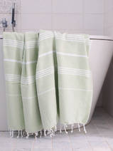 hammam towel light green/white