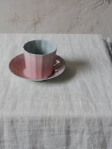 set da caffè grigio/rosa