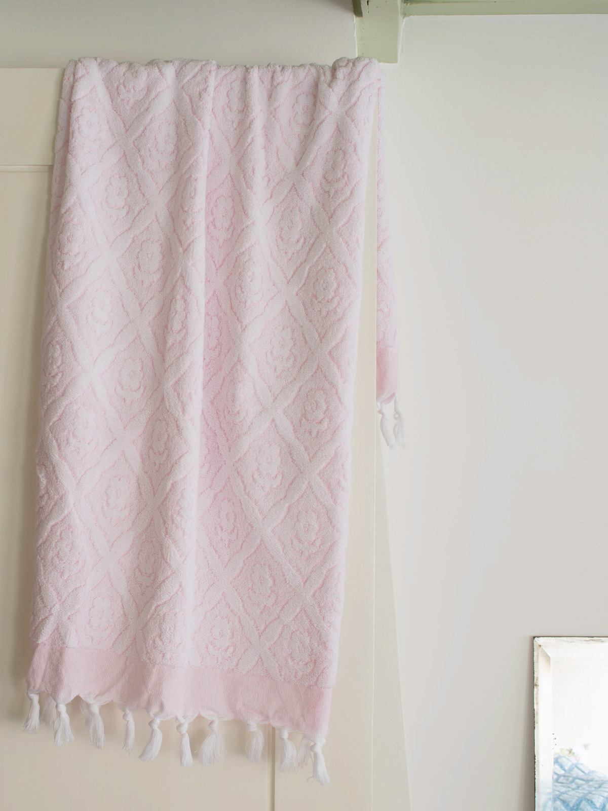 asciugamano rosa chiaro