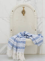 hammam towel - pareo greek blue