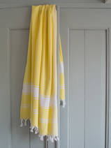 hammam towel yellow/white