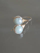 earrings Wire aquamarine