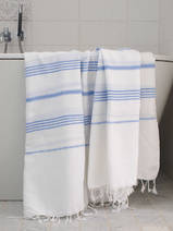 hammam towel white/lavender blue