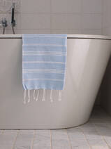 asciugamano hammam azzurro/bianco