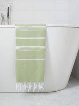 asciugamano hammam verde muschio/bianco