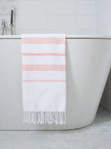 hammam towel white/dark peach