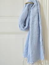 hammam towel double layered blue