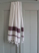 hammam towel white/aubergine