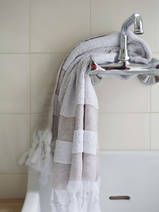 hammam towel with terry cloth 90x48cm brown