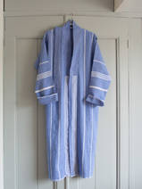 hammam bathrobe size XS/S, greek blue