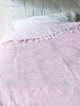 couvre-lit d'été rose poudre