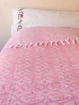 couvre-lit d'été rose bonbon