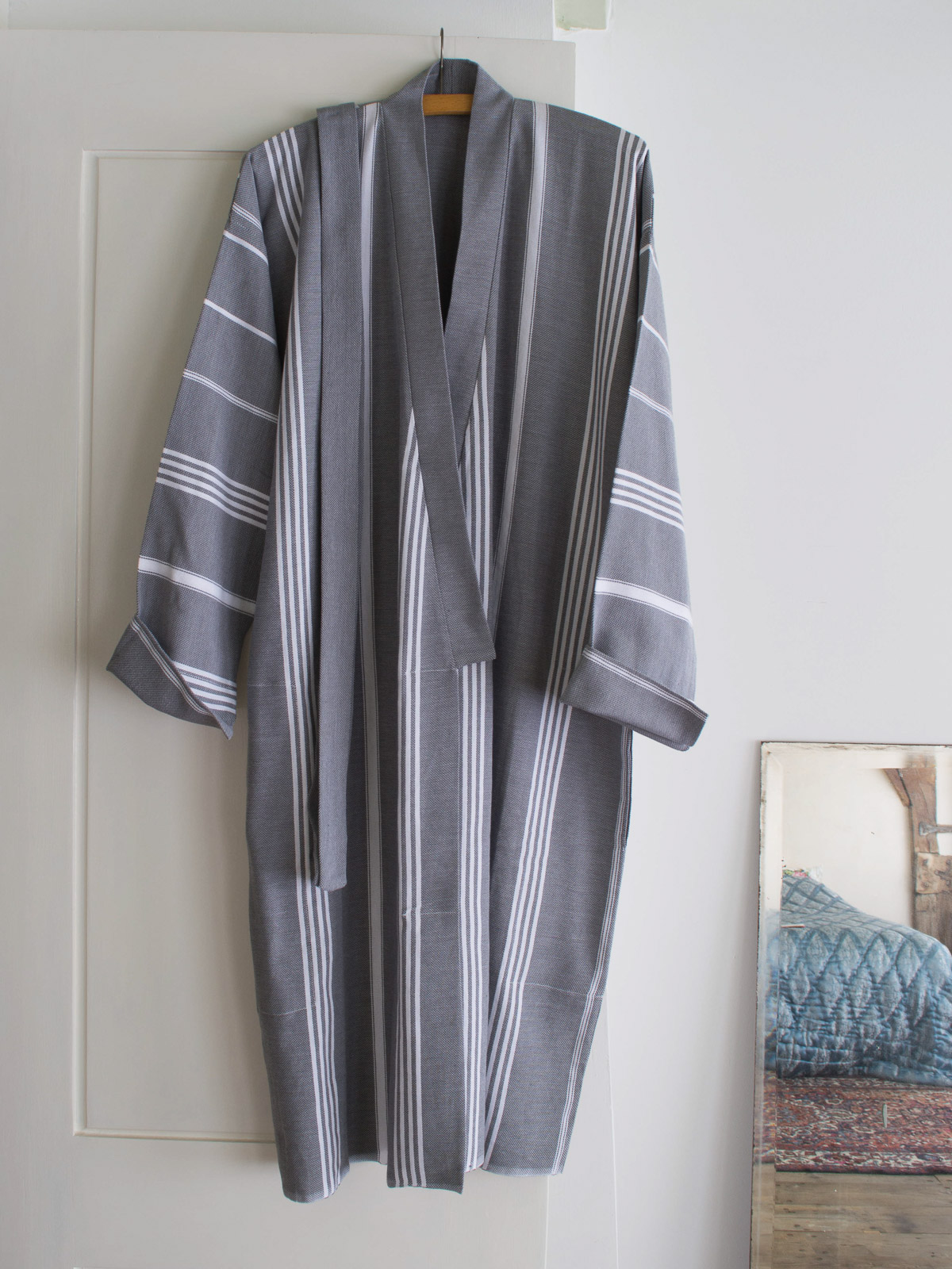 hammam bathrobe size M, dark grey