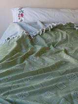 couvre-lit d'été vert mousse