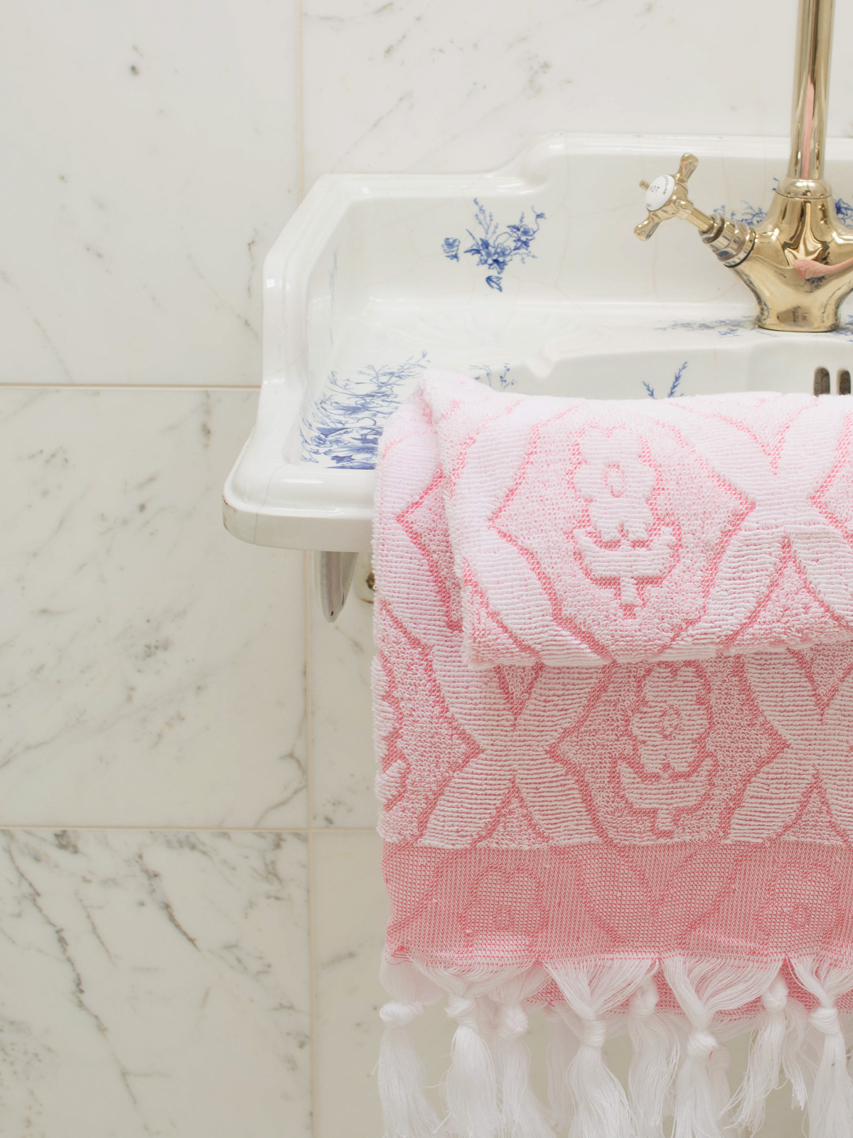 asciugamano rosa confetto