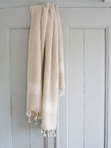 linen hamam towel white striped