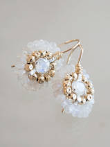 earrings Small Mandala moonstone