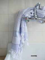 hammam towel with terry cloth, lavender blue