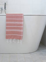 hammam towel copper/white