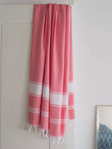 asciugamano hammam rosa confetto/bianco