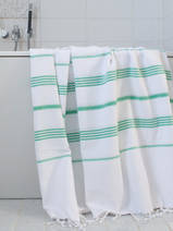 asciugamano hammam bianco/giada