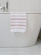 hammam towel white/brown