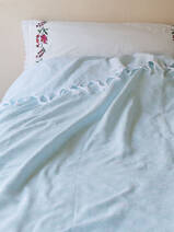 couvre-lit d'été turquoise clair
