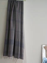 hammam towel checkered dark grey/dark blue