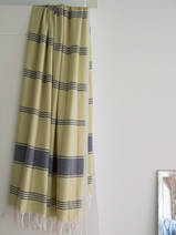 hammam towel checkered linden/dark blue