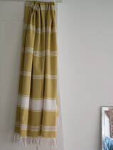 hammam towel checkered mustard/white