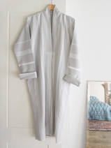 hammam bathrobe size XS/S, light grey
