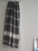 hammam towel checkered dark grey/white