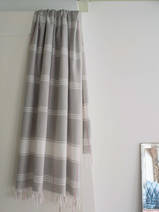 hammam towel checkered light grey/white