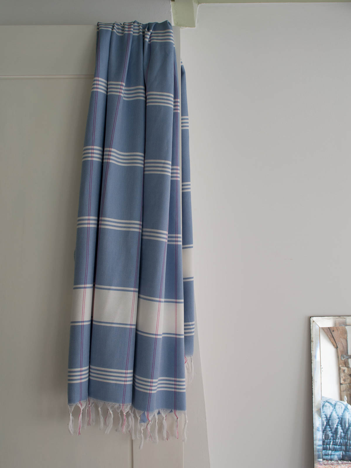 hammam towel checkered blue/white