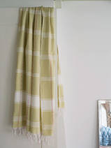 hammam towel checkered linden/white