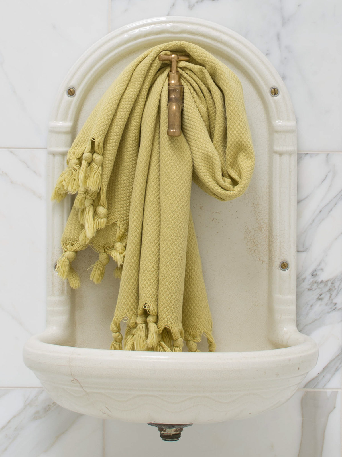 handdoek Baklava mosterd 90x60 cm