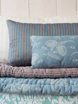 pillow 37x23 cm blue with silver-grey