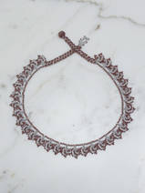 crocheted necklace Leaves