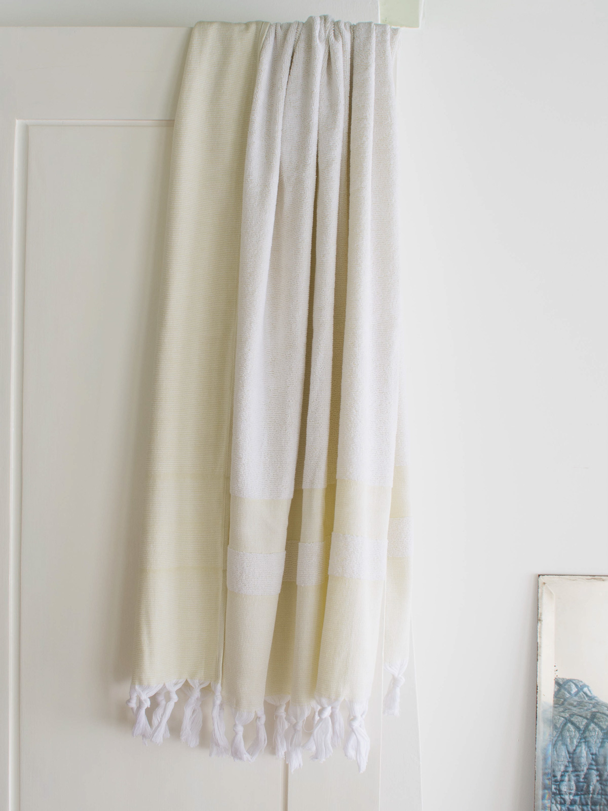 hammam towel with terry cloth, linden