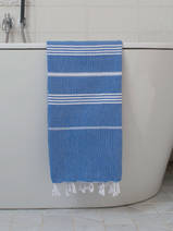 asciugamano hammam blu mediterraneo/bianco