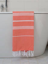 hammam towel mandarin/white