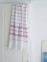 hammam towel white/magenta