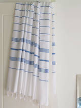 hammam towel white/mediterranean blue