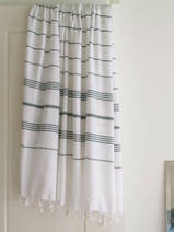 hammam towel white/pine green