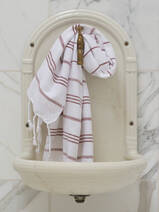 hammam towel white/chocolate