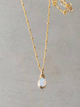 necklace Wire mini, opal