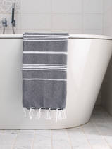 hammam towel black/white