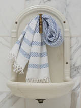 towel greek blue