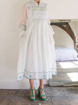 pale blue  mid-length cotton dress