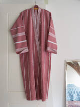 hammam bathrobe size L, burgundy red